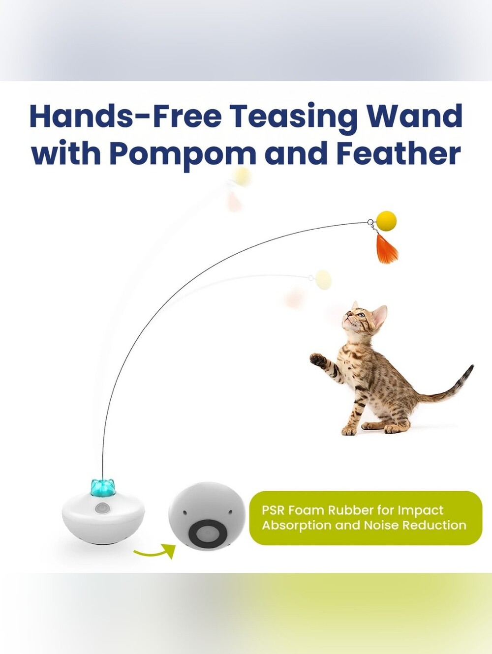PawsPik Interactive Rechargeable Exercise Tumbler Cat Toy, White
